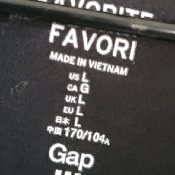 GAP Black Scoop Neck Favorite Tee Size Large - Picture 4 of 11